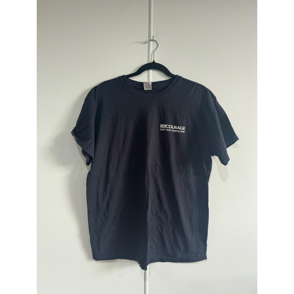 Discourage Shirt Mens Large Black East Bay Hardcore Band Gildan Tee T-Shirt